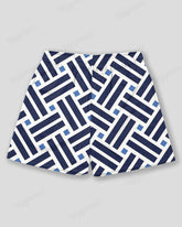 Plus Size Men's Blue Stripe Geometric Print Sports Mesh Quick Dry Shorts